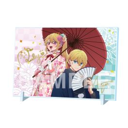(PRE)(MD) 【OSHI NO KO】 Acrylic Panel w/ Foil-stamped Signature - Aqua & Ruby New Year 2026 ver.