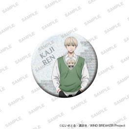 (PRE)(MD) TV Anime WIND BREAKER Big Holographic Tin Badge Together with Plushies Ver. - Ren Kaji