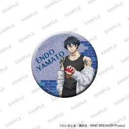 (PRE)(MD) TV Anime WIND BREAKER Big Holographic Tin Badge Together with Plushies Ver. - Yamato Endo
