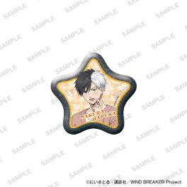 (PRE)(MD) TV Anime WIND BREAKER Star-shaped Glimmering Tin Badge Together with Plushies Ver. - Haruka Sakura