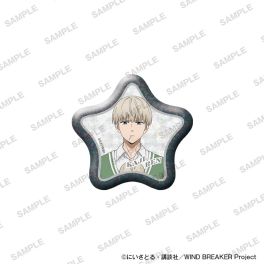 (PRE)(MD) TV Anime WIND BREAKER Star-shaped Glimmering Tin Badge Together with Plushies Ver. - Ren Kaji