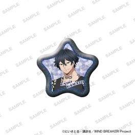 (PRE)(MD) TV Anime WIND BREAKER Star-shaped Glimmering Tin Badge Together with Plushies Ver. - Yamato Endo