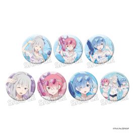 (PRE)(MD) Re:ZERO -Starting Life in Another World- Tradable Tin Badge - Water-side Fun Ver. PACK (สุ่ม 1 จาก 7)