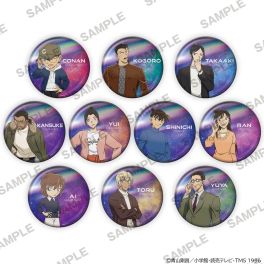 (PRE)(MD) Detective Conan Large Glimmering Random Tin Badge - Galaxy Ver. PACK (สุ่ม 1 จาก 10)