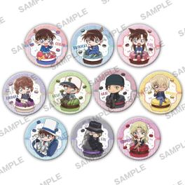 (PRE)(MD) [Resale] Detective Conan Sparkling Tin Badges - Macaroon ver. PACK (สุ่ม 1 จาก 10)