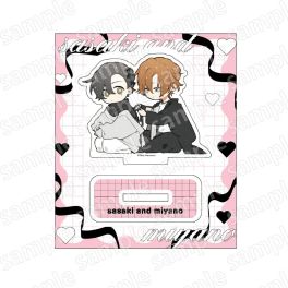 (PRE)(MD) Deformed Acrylic Stand - Sasaki and Miyano BLACK & PINK ver.