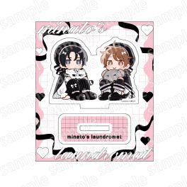 (PRE)(MD) Deformed Acrylic Stand - Minato's Laundromat BLACK & PINK ver.